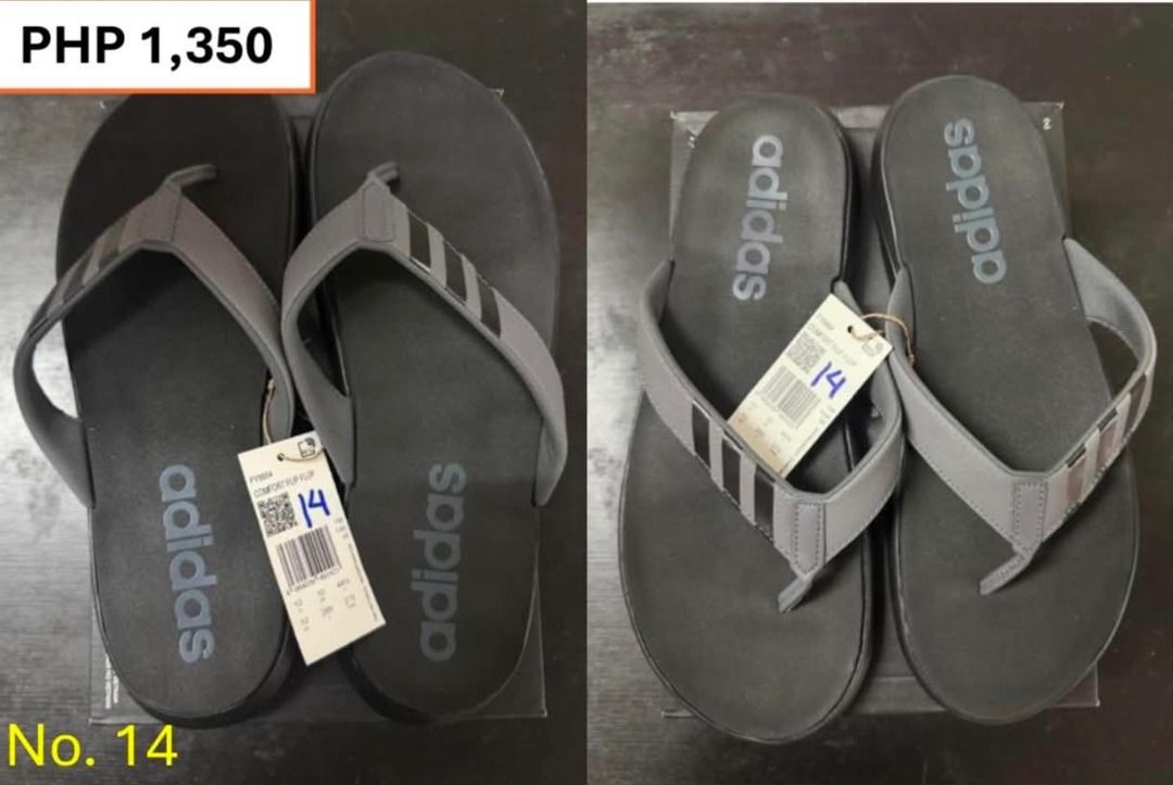 Adidas Comfort Flip Flops Black Grey (Category: Slippers & Slides) located in Minglanilla. Submitted by dthreestore (Listing ID 1465652463, Image 3). Description: ▪︎Php 1,350 ▪︎Brand New Authentic ▪︎Follow us on Facebook: D3 Store ▪︎Mode of Payment: Cash/Gcash 🚚 Maxim / J&T (Shipping fee will be shouldered by the buyer) 📍Meet-up (Minglanilla, Cebu) .