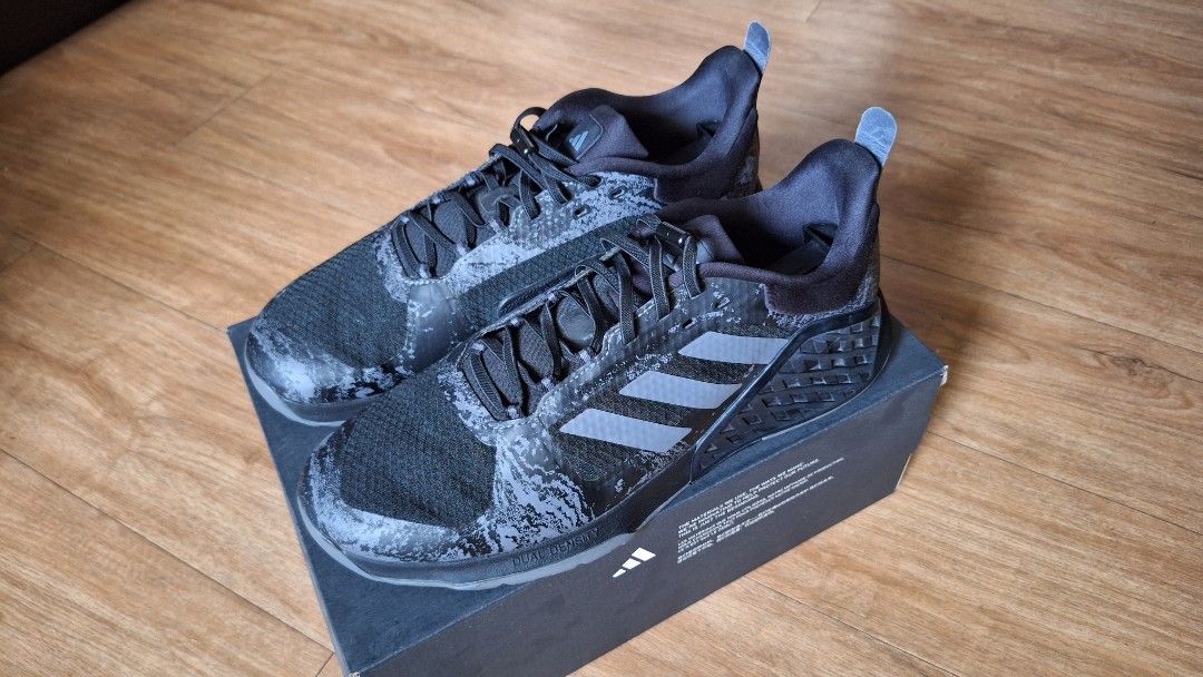 Adidas Dropset 2 Trainer Black Size 11 US (Category: Sneakers) located in Quezon City. Submitted by olxph_304030116 (Listing ID 1465602676, Image 1). Description: - Brand: Adidas Dropset 2 Trainer - Color: Black - Size: Men's US 11 (UK 10 / FR 45 1/3 / JP 290) - Condition: Excellent, minimal wear on tread - Features: Dual-density midsole for stability, Torsion System, heel pull tab with 'TRAINING' detail - Inclusion: Comes with original box and p