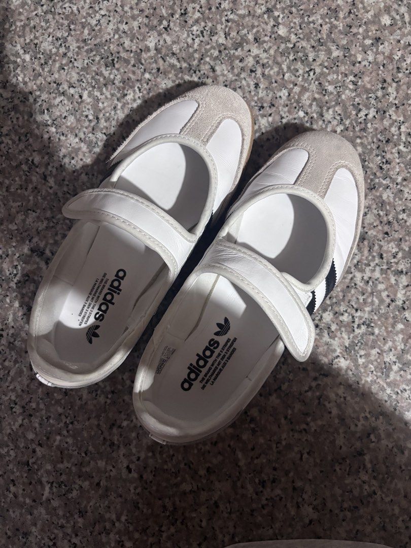 Adidas White Samba Mary Jane (READ DESCRIPTION) (Category: Sneakers) located in Tuba. Submitted by maemaexx (Listing ID 1465655239, Image 2). Description: - Authentic (Bought from store) - No flaws - Has been worn only 2 times NOTE: Please chat me if you are only interested! And also do not just ignore or seen my messages!.
