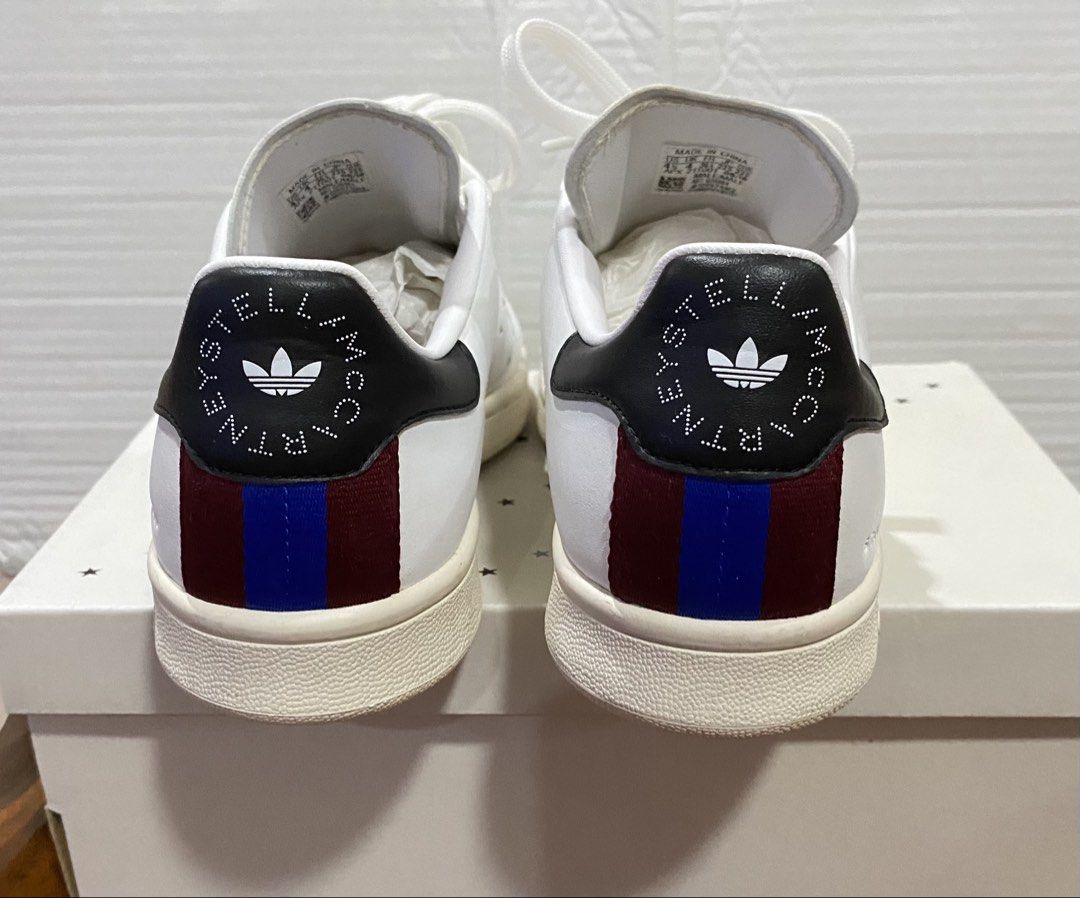 Adidas x Stella McCartney Stan Smith (Category: Sneakers) located in Las Pinas. Submitted by mrcps (Listing ID 1465613364, Image 3). Description: Authentic Adidas Stella McCartney Stan Smith Low Top White Sneakers. Pre-owned. In excellent condition, can pass as brand new. No flaws, no scratches and stains. Comes with original box and shoe bag. Shoes labelled in Men’s size US 4 1/2 UK 4.