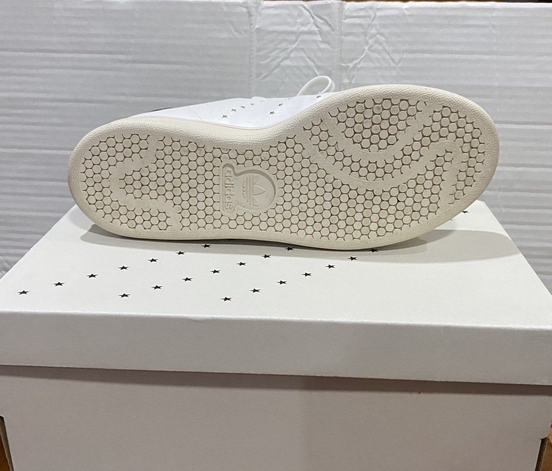 Adidas x Stella McCartney Stan Smith (Category: Sneakers) located in Las Pinas. Submitted by mrcps (Listing ID 1465613364, Image 2). Description: Authentic Adidas Stella McCartney Stan Smith Low Top White Sneakers. Pre-owned. In excellent condition, can pass as brand new. No flaws, no scratches and stains. Comes with original box and shoe bag. Shoes labelled in Men’s size US 4 1/2 UK 4.