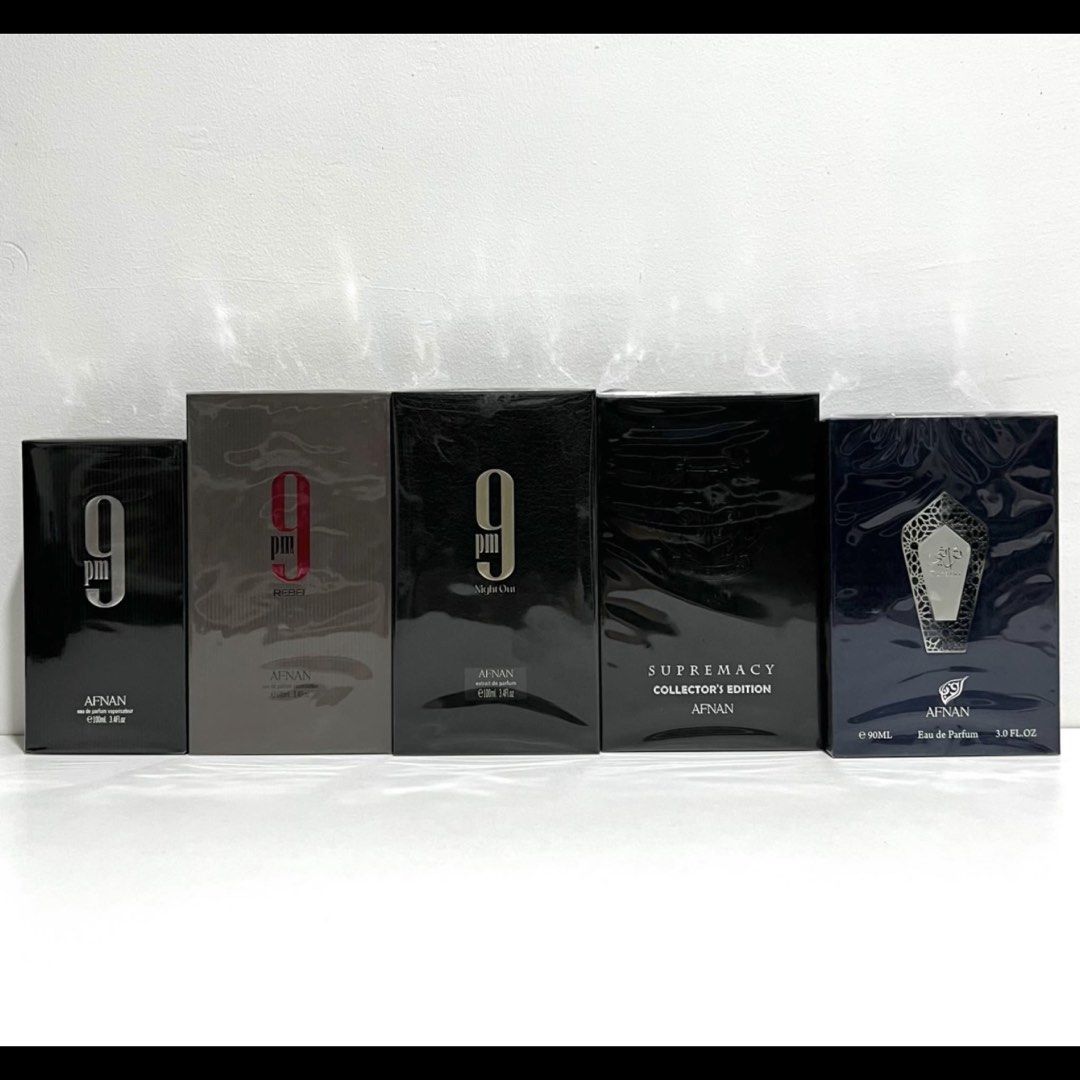 Afnan Middle Eastern Perfume (Category: Fragrance & Deodorants) located in Manila. Submitted by primefragrancesph (Listing ID 1465680480, Image 1). Description: 9PM - 1,900 9PM Rebel - 2,500 9PM Night Out - 3,000 Supremacy Collectors Edition - 3,400 Turathi Blue - 2,400 💯Original / Authentic / Legit ✔️Brand new, sealed ✔️Moneyback if proven fake ❗️Limited stocks only❗️ Prices are subject to change without prior notice. 📍Malate, Manila (DLSU) MO