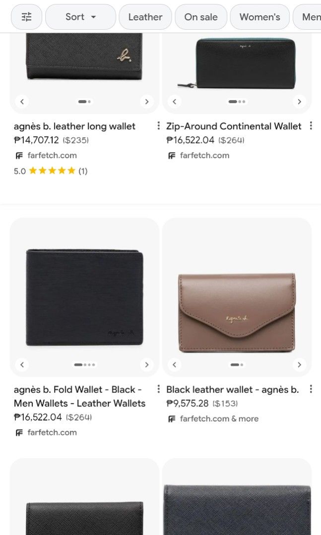 agnès b. VOYAGE Long Wallet (Category: Wallets & Card holders) located in Baguio. Submitted by PreiLoveMaria (Listing ID 1465594660, Image 3). Description: agnès b. VOYAGE Long Wallet Featuring a sleek snap-button closure with the signature minimalist logo plaque on the front and a striking dual-tone interior, it’s stylish, functional, and effortlessly trendy! ​Details & Condition: ​Material: Glossy/smooth leather ​Closure: Secure snap-button mai