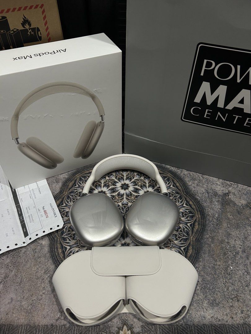 RUSH AirPods Max 2 from PowerMac (Category: Headphones & Headsets) located in Manila. Submitted by wadadamzvki (Listing ID 1465698307, Image 2). Description: orig price: ₱38,990 selling price: ₱20,490 AirPods Max 2 - Starlight - Updated to latest firmware - Under warranty (July, 2027) - Good as bnew inclusions: - Airpods itself - Original smart case - Original white box (same serial) - Original brown box (same serial) - Unused original type-c cor