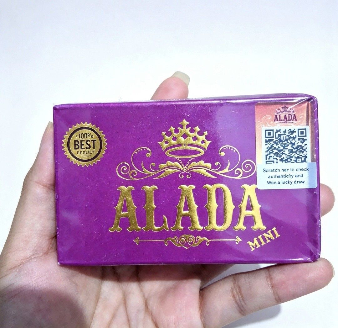 Alada Soap OG Authentic (Category: Body Care) located in Quezon City. Submitted by ana-chan (Listing ID 1465700268, Image 1). Description: - Product: Alada Mini Soap (Purple Box) - Condition: Brand new, unopened, with plastic wrap intact - Authenticity: Features official QR code sticker on the front - Manufacturing Date: 10/08/2025 - Expiry Date: 10/08/2028 - Batch Number: 406710.