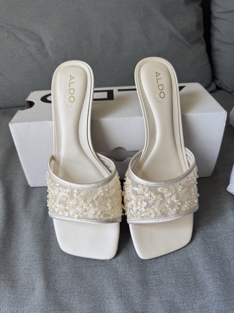 ALDO Beaded Kitten Heel Sandals (Category: Heels) located in Manila. Submitted by d_clutter_ (Listing ID 1465682604, Image 3). Description: EUR 36, US 6 Used these on my wedding day only 🩷 so pretty and can be worn casually!.
