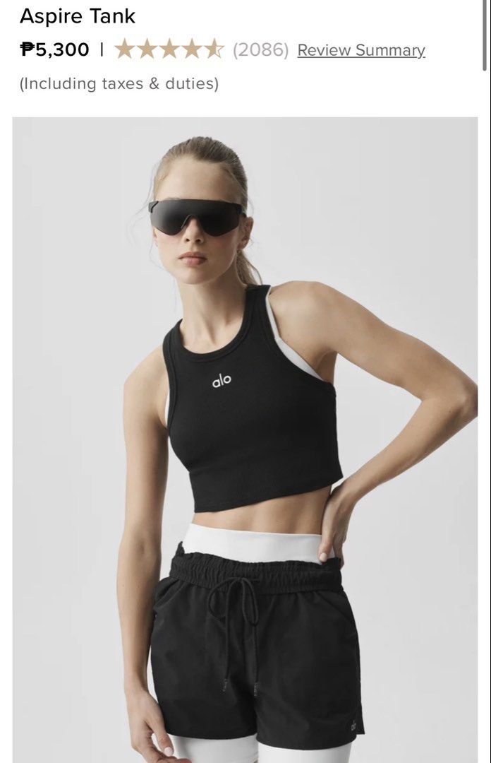Alo Tank Top (Category: Sleeveless) located in Quezon City. Submitted by clairestyles94 (Listing ID 1465592795, Image 3). Description: Authentic Cut tag.
