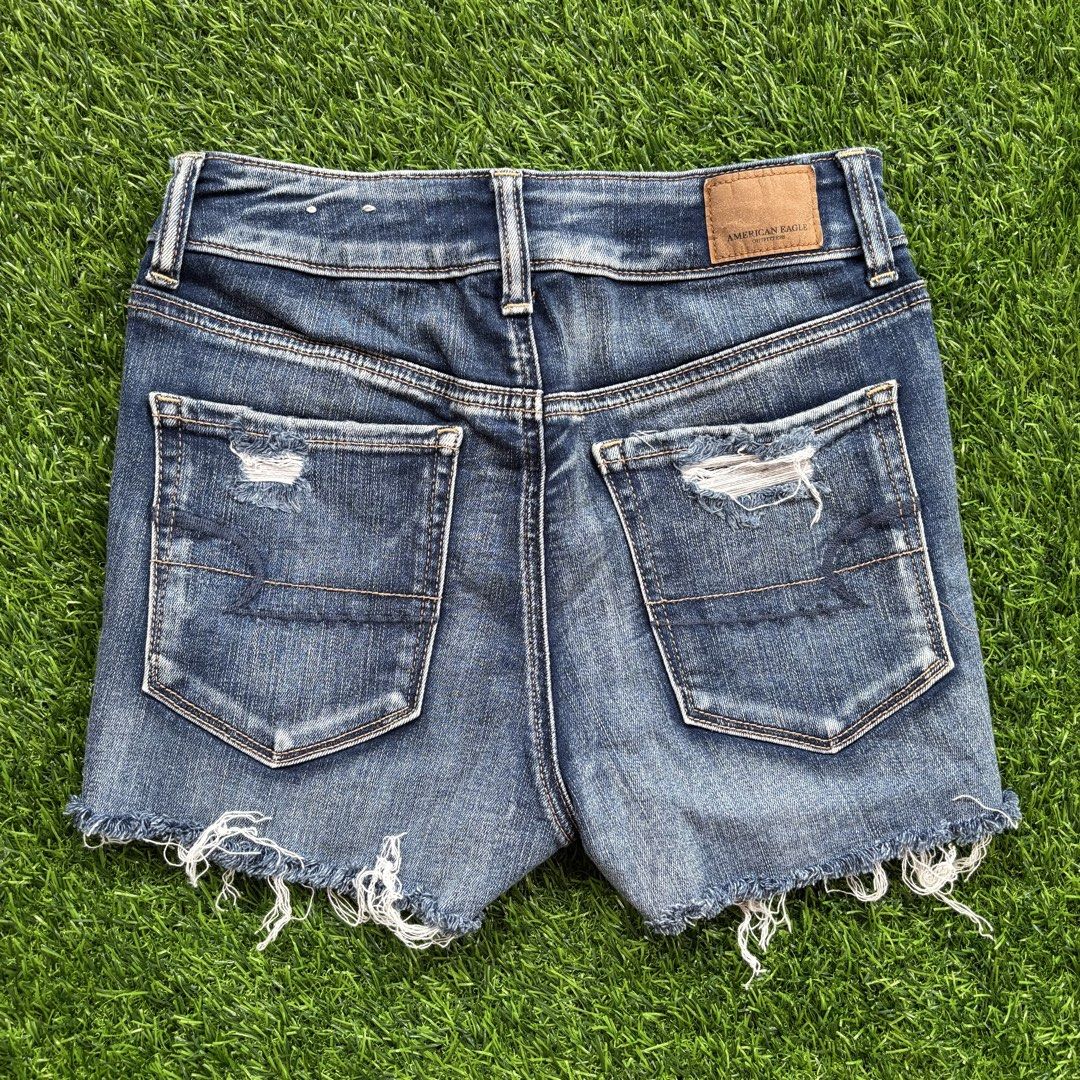 American Eagle Hi-Rise stretch shorts (Category: Shorts) located in Legazpi City. Submitted by lover0se (Listing ID 1465665074, Image 3). Description: American Eagle Hi-Rise stretch shorts • like new • us size 4 on tag • flat lay 13.5 waist.