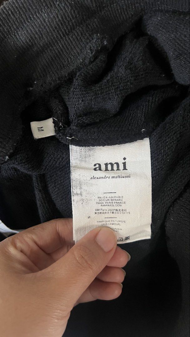 AMI PARIS TRACK PANTS (Category: Trousers) located in Baguio. Submitted by vercale (Listing ID 1465592780, Image 3). Description: AMI PARIS TRACK PANTS Size Medium on tag Actual Dimensions waist 28-34 with garter Actual Dimensions length 38” From Personal Box Pho 550 only Lp 🙏 .