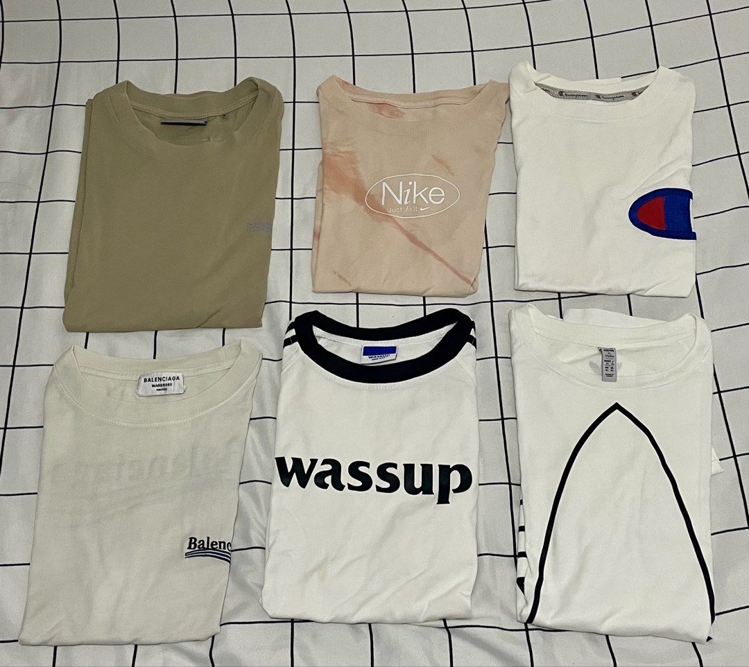 Assorted Branded T-Shirts Bundle (Category: Tshirts & Polo Shirts ) located in Tanauan. Submitted by elle0908 (Listing ID 1465597918, Image 1). Description: - Bundle of 6 branded t-shirts - Mixed sizes (refer to tags) SF: Shoulder by buyer. RFS: Closet decluttering, need to make space..