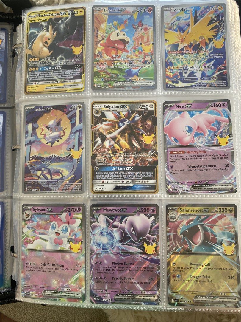 Assorted characters (Category: Raw Singles) located in Manila. Submitted by ayesher (Listing ID 1465691194, Image 1). Description: For Sale: Assorted Pokemon 30th Celebration Cards Pikachu & Zekrom GX- 2149 Fuecoco Ex- 1199 Zapdos- 579 Zorua- 469 Solgaleo GX- 459 Mew Ex- 299 Sylveon Ex-100 Mewtwo Ex-65 Salamence Ex-30 Mint Condition Location:📍North Caloocan.