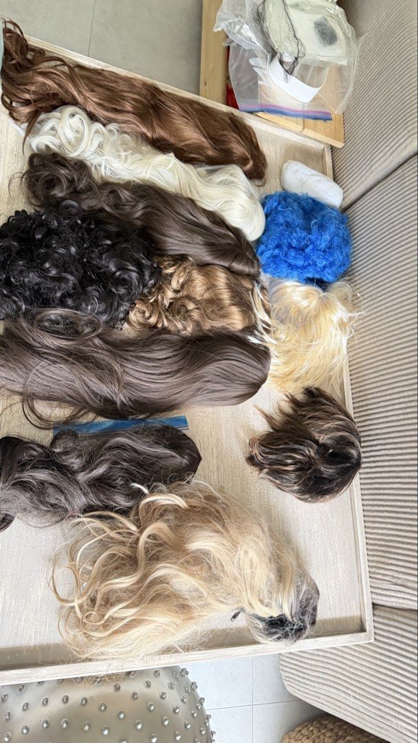 Assorted cosplay and fashion wigs bundle (Category: Hair Accessories) located in Manila. Submitted by pinklilo (Listing ID 1465615737, Image 1). Description: for take all only.