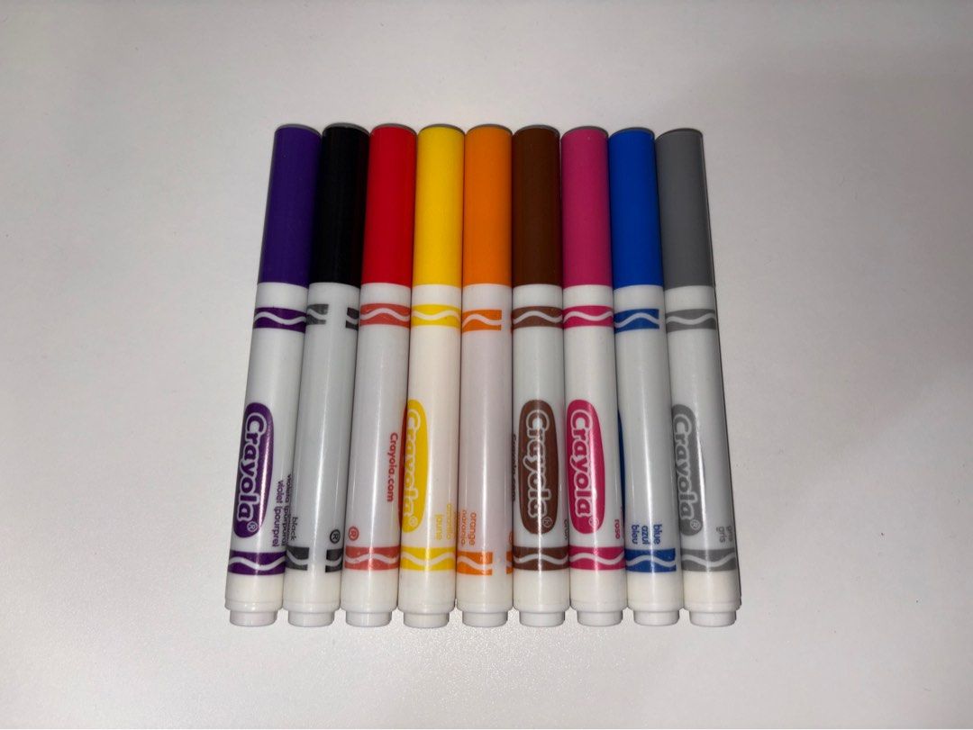 Assorted Crayola Markers Bundle (Category: Craft Supplies & Tools) located in Quezon City. Submitted by vvelcometomyshop (Listing ID 1465755557, Image 1). Description: - Large bundle of Crayola markers - Includes standard, SuperTips, and Pip-Squeaks styles - Assorted colors: blue, green, red, yellow, purple, black, and more - Perfect for school projects, drawing, and coloring books - Plenty of ink and creative life left in the set.