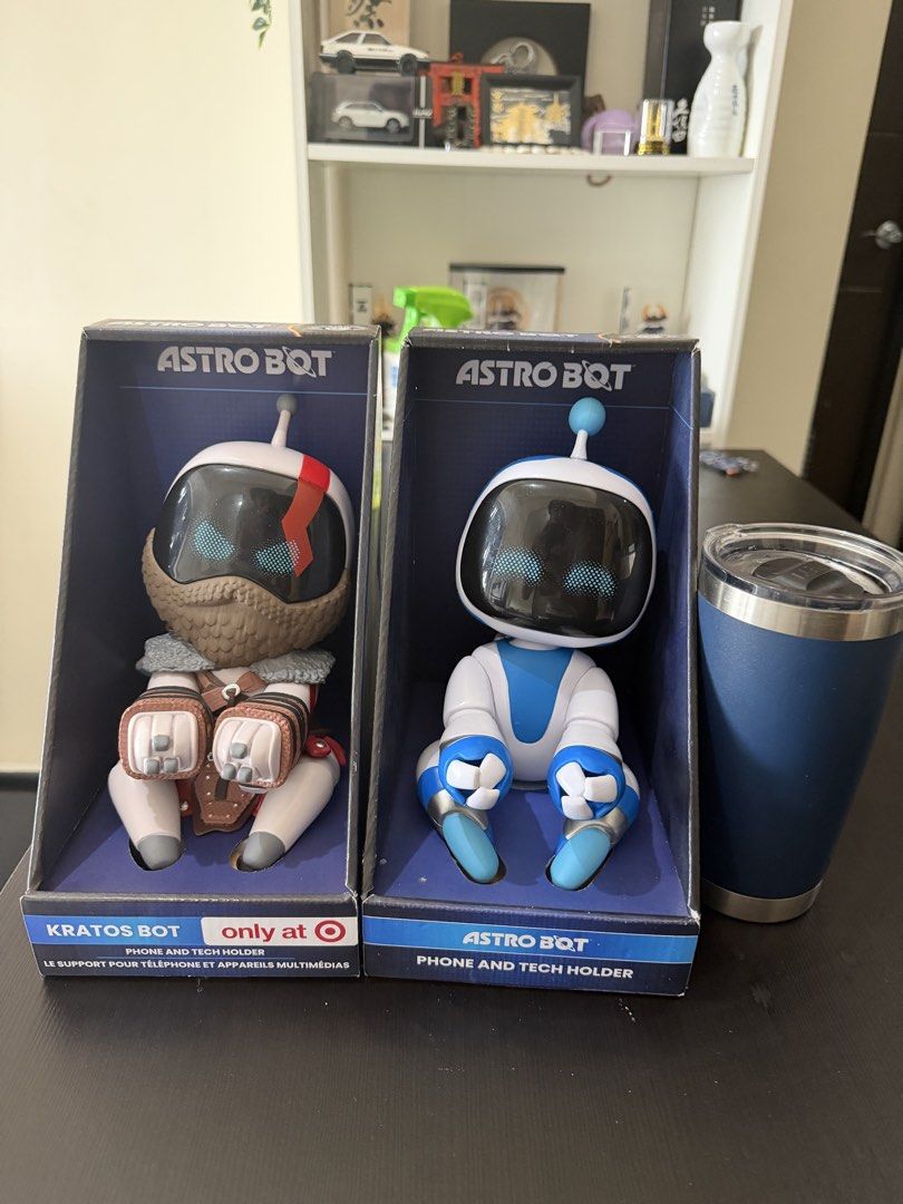 Astro Bot and Kratos Bot Phone and Tech Holder (Category: Action & Battle Toys) located in Quezon City. Submitted by struc101 (Listing ID 1465609182, Image 3). Description: Sony Astro Bot and Kratos Bot Phone and Tech Holder Astro Bot - 4k Kratos Bot - 4300 Yeti for size referencd Loc: Eastwood .