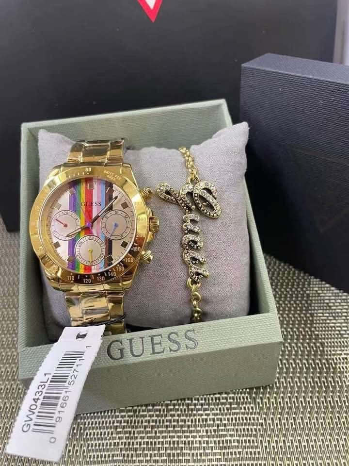💯Authentic Guess Watch Set 🇺🇸🇺🇸 (Category: Women's Watches) located in Manila. Submitted by Authentic4Less_OLShop (Listing ID 1465666989, Image 3). Description: 🇺🇸Authentic from US🇺🇸 ✅ new arrival ✅brand new ✅with inclusions Money back if proven fake ☺️ RESELLERS ARE WELCOME!!!🥰 DISCLAIMER: Authentic4Less OLShop is not affiliated with any of the brands posted in this account. Copyrights and trademarks are solely of the brand owners..