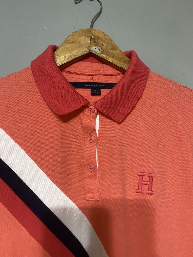 Authentic Tommy Hilfiger Polo shirt (Category: Activewear) located in Antipolo. Submitted by treasurethings02 (Listing ID 1465682943, Image 2). Description: Tommy Hilfiger Polo Shirt Asnew Condition 10/10 CR Embroidery Logo Dimes 19W/26.5 MEDIUM WOMENS Photo Details 📌.