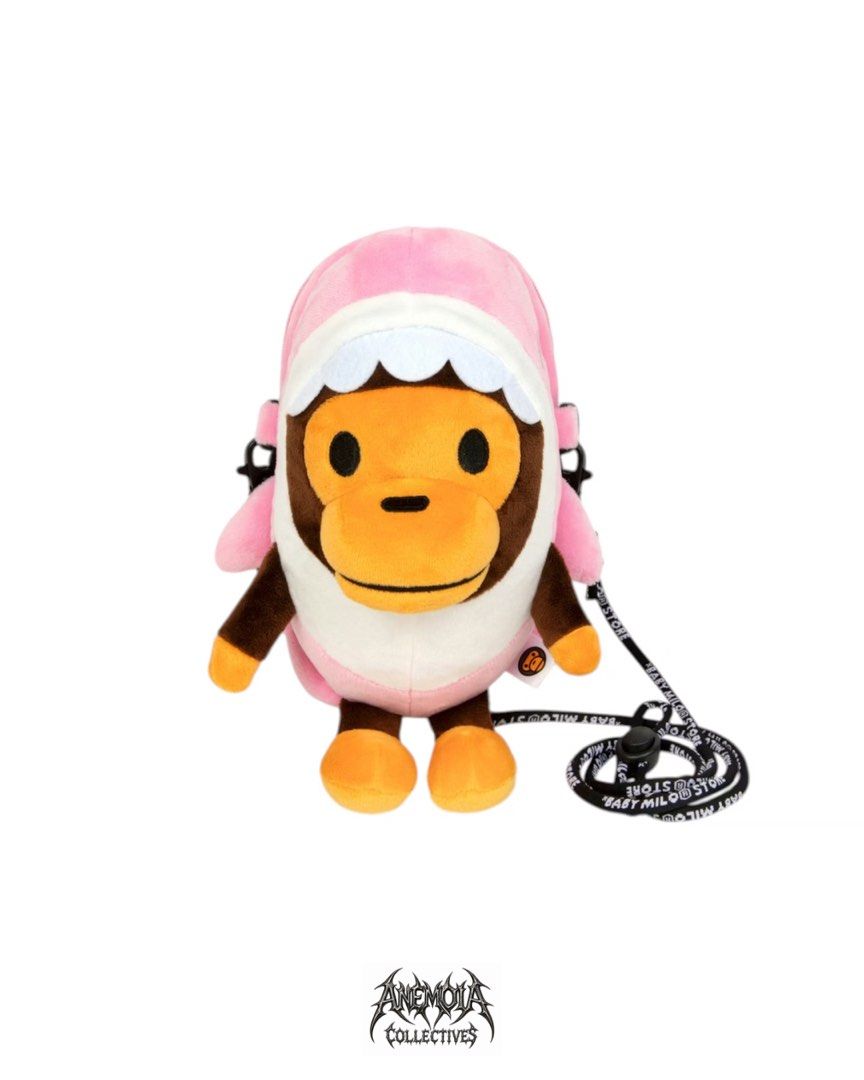 Baby milo pink shark mobile sling plush (Category: Belt bags, Clutches and Pouches) located in Sariaya. Submitted by anemoia.qp (Listing ID 1465635218, Image 1). Description: Baby m1loe pink shark mobile sling ₱499 Available in store and online! Send us a message to purchase📩 #streetwear #babymilo #bape #larpmaxxing #y2k.