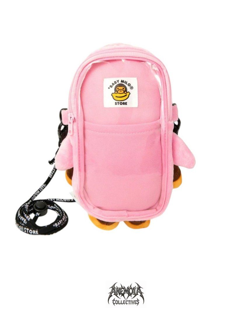 Baby milo pink shark mobile sling plush (Category: Belt bags, Clutches and Pouches) located in Sariaya. Submitted by anemoia.qp (Listing ID 1465635218, Image 2). Description: Baby m1loe pink shark mobile sling ₱499 Available in store and online! Send us a message to purchase📩 #streetwear #babymilo #bape #larpmaxxing #y2k.