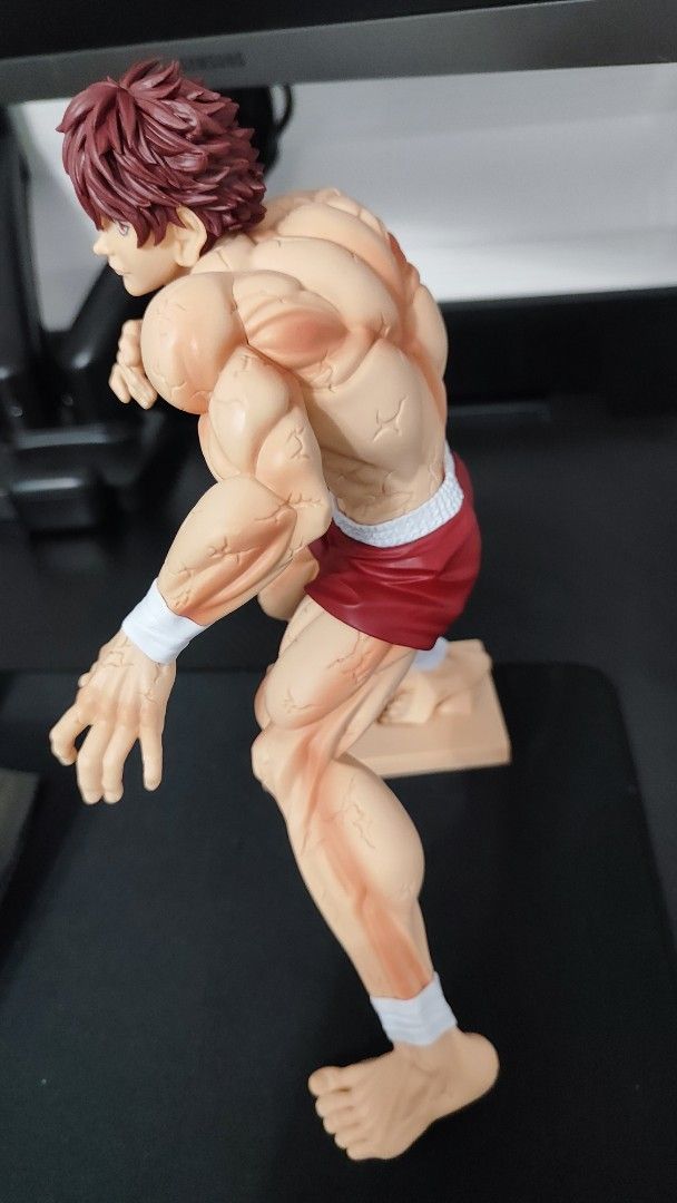 Baki Hanma Anime Figure (BIB) (Category: Figurines & Statues) located in Cavite. Submitted by bsmallari (Listing ID 1465629982, Image 2). Description: - Authentic Baki Hanma figure from the popular martial arts anime - Features incredible muscle definition, scars, and a dynamic fighting stance - Includes original packaging box as shown in the photos - Stands securely on a plain rectangular base - Must-have collectible piece for dedicated fans of 
