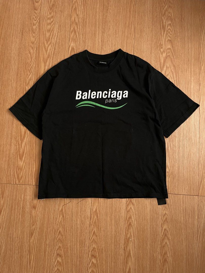 Balenciaga boxy shirt (Category: Tshirts & Polo Shirts ) located in Sorsogon. Submitted by archiverags (Listing ID 1465603397, Image 1). Description: FIXED PRICE (not accepting offers below) 22x26 Altered hem No issues Solid fitting.