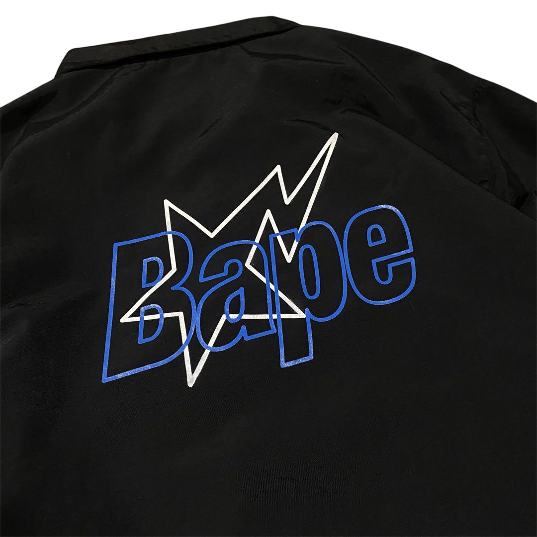 Bape A bathing ap (bapesta) Coach Jacket (Category: Coats, Jackets and Outerwear) located in Baguio. Submitted by 10folds (Listing ID 1465708053, Image 3). Description: bape A bathing ape (bapesta) coach jacket XL 24x27.5 Authentic Has minor flaw seen on last pic DM📩.