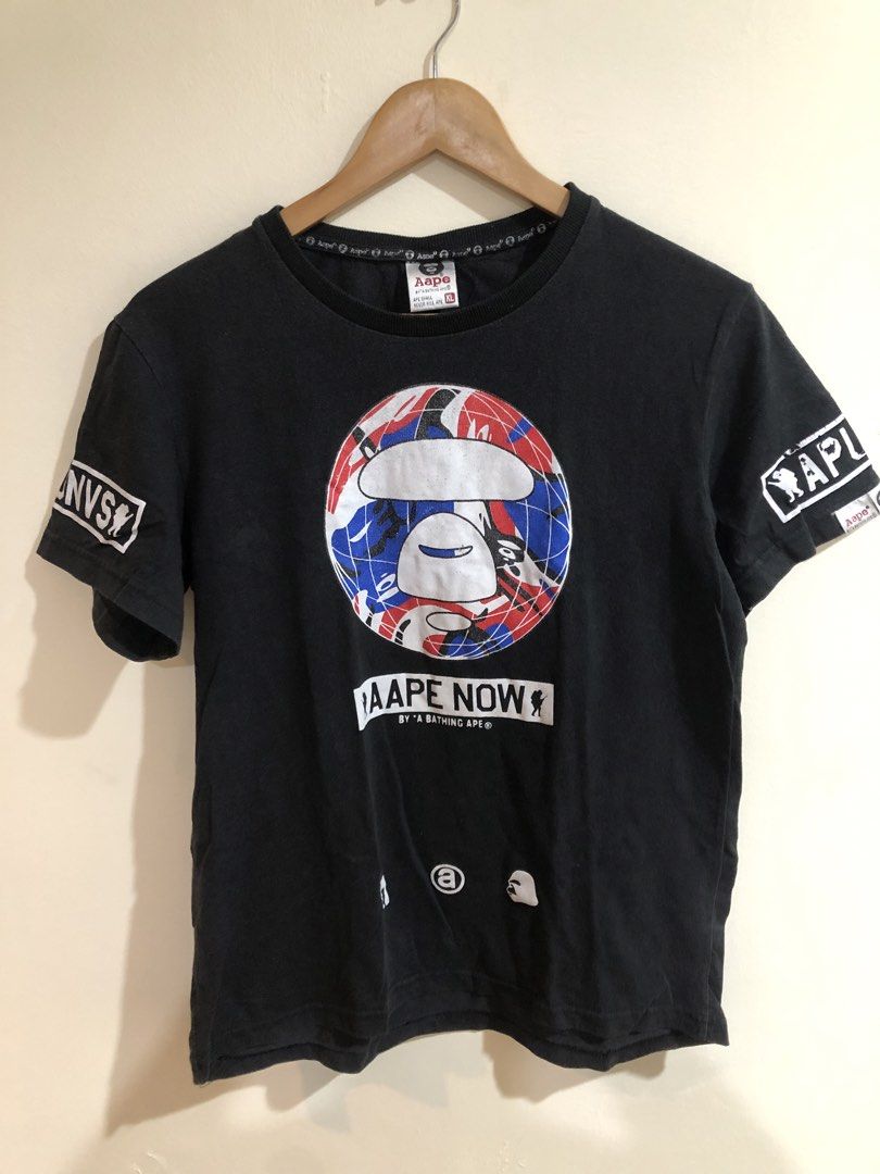 Bape Aape Logo Tee (Category: Tshirts & Polo Shirts ) located in Manila. Submitted by picklerick_collects (Listing ID 1465645976, Image 1). Description: 26x20.