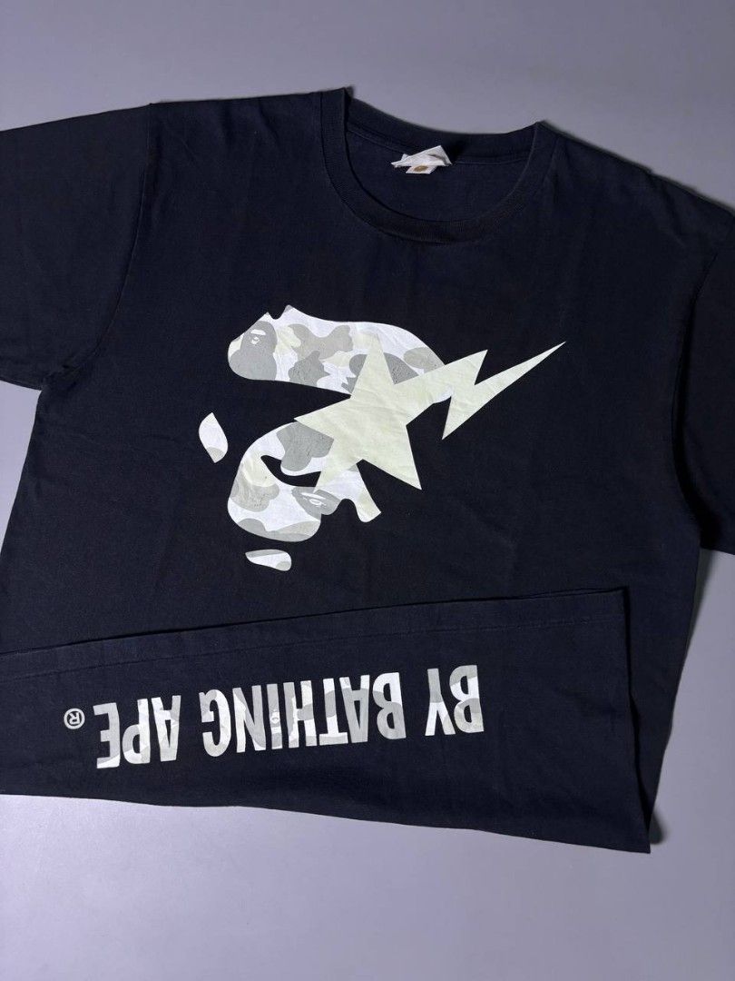 Bape City Camo Tee (Category: Tshirts & Polo Shirts ) located in Rizal. Submitted by oldgal.ww (Listing ID 1465624692, Image 3). Description: Bape City Camo Tee Large 21" 28" In beefy condition. very minimal hairlines 1,600.