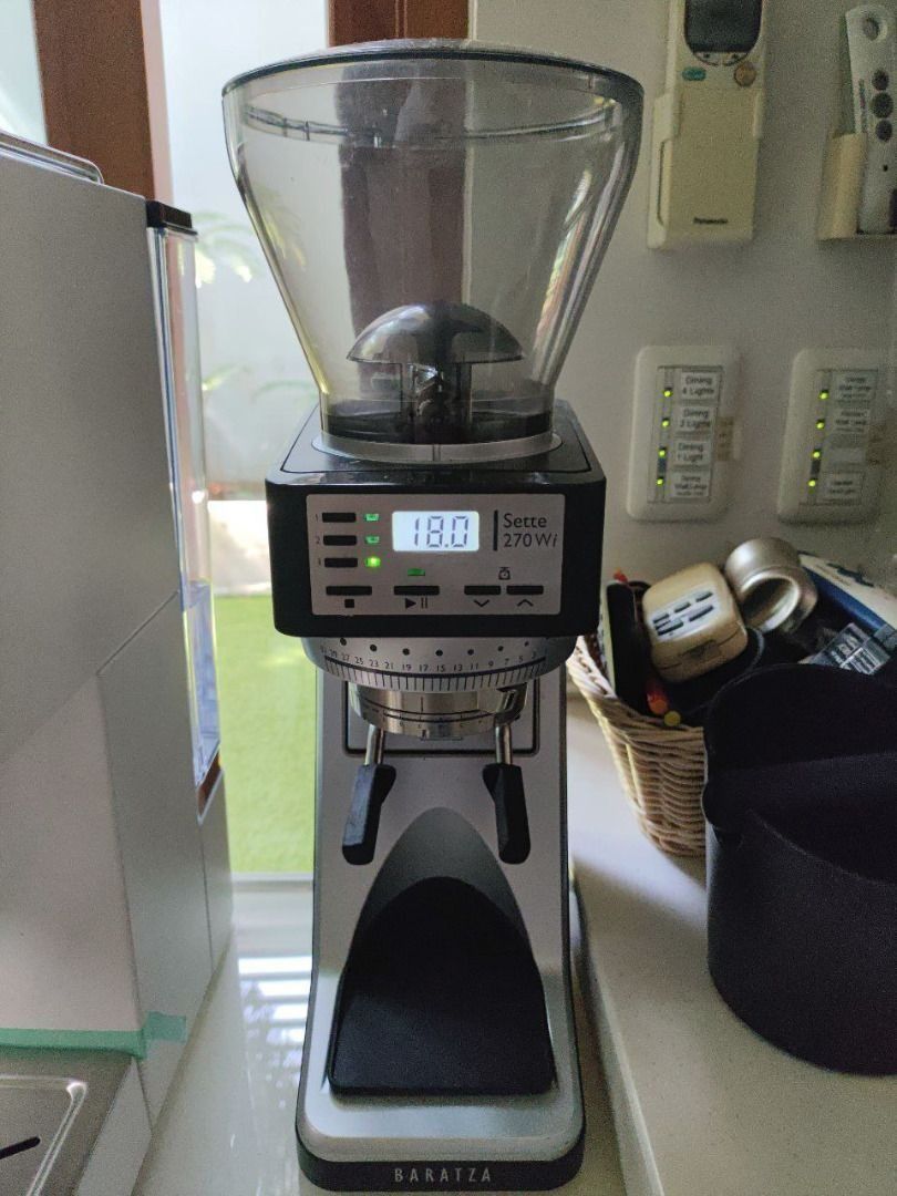 Baratza Sette 270Wi Coffee Grinder (Category: Coffee Machines & Makers) located in San Juan City. Submitted by perrrcy (Listing ID 1465596184, Image 1). Description: Baratza Sette 270Wi coffee grinder. Features digital display, precision grinding, and portafilter holder. https://www.baratza.com/en-us/product/settetm-270wi-zcg1279 Unit only. No issues, completely working and well maintained. Very easy to use and grinds evenly. Was used in a home s