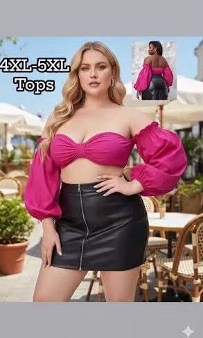 Barbie Pink Plus size Top (Category: Others Tops) located in Pasig City. Submitted by iamblessed88 (Listing ID 1465699340, Image 1). Description: Stylish ,cute and sexy off shoulder crop top Barbie Pink could be worn in different occasions Location: PASIG lalamove and J & T shipping Size : 4XL-5XL.