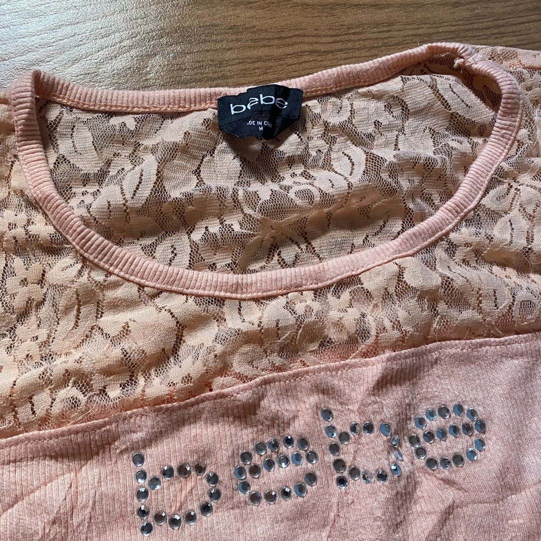 Bebe top (Category: Shirts) located in Paete. Submitted by fat.archives (Listing ID 1465629660, Image 2). Description: Dimes Bust 15 Length 23 +sf.