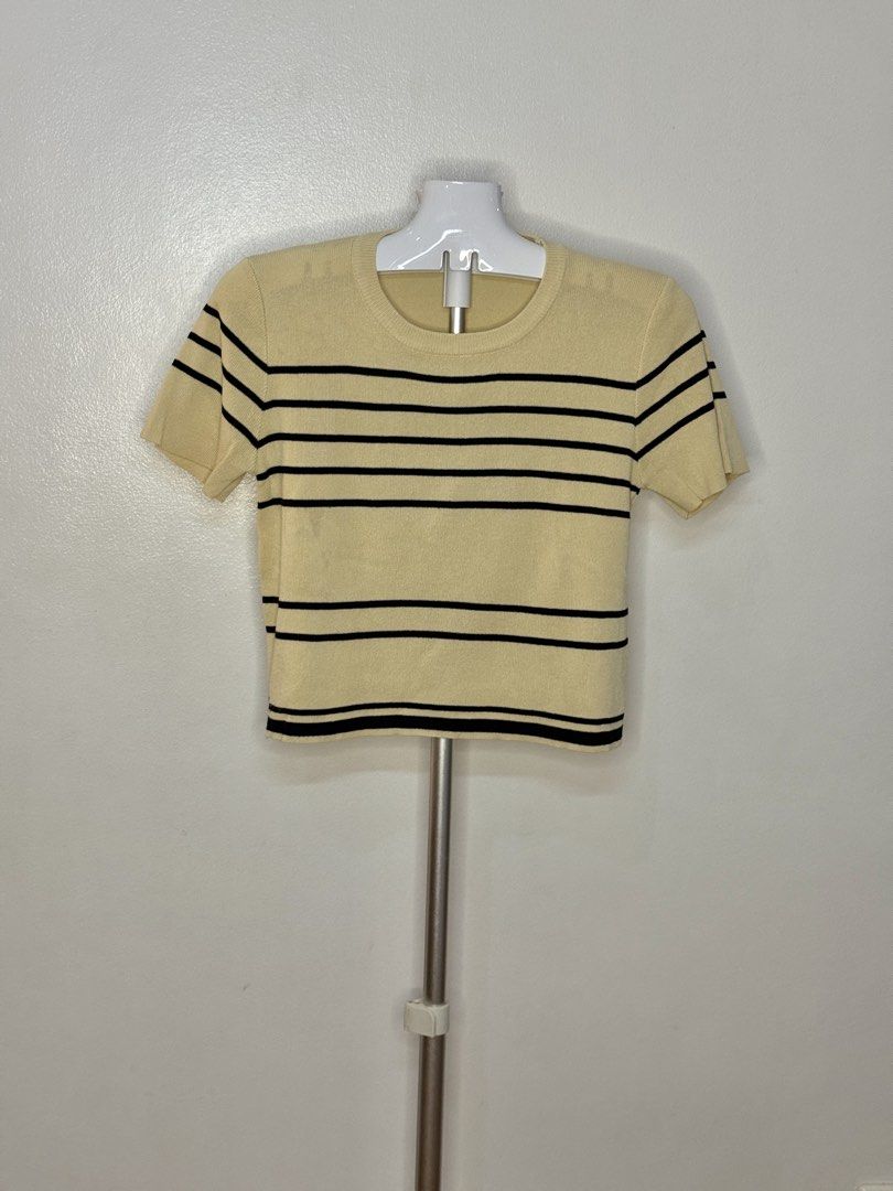Beige & Black Stripes Ribbed Shirt (Category: Shirts) located in Quezon City. Submitted by wear.again.ph (Listing ID 1465736379, Image 1). Description: .