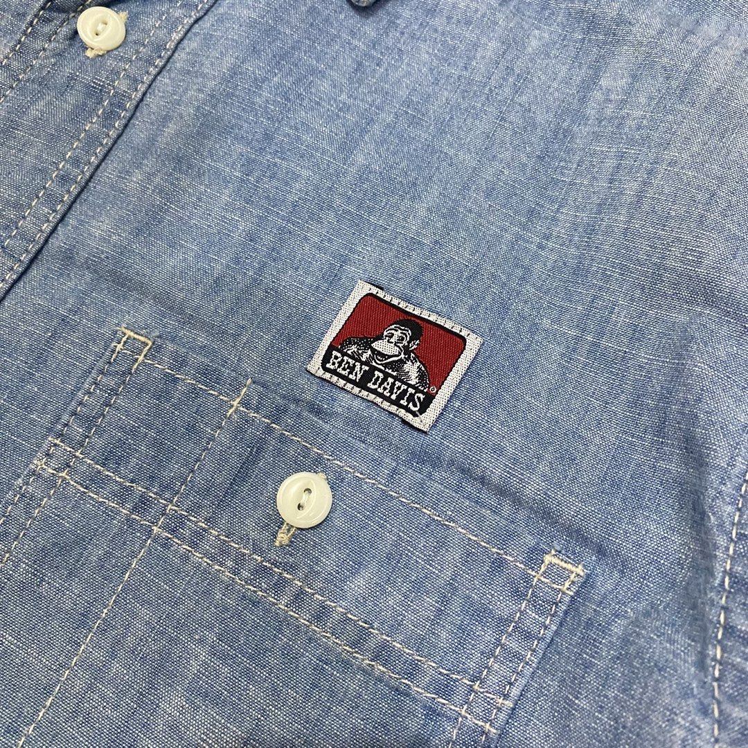 Ben Davis Denim Buttondown Longsleeves (Category: Tshirts & Polo Shirts ) located in Cebu City. Submitted by accurate.curations.ceb (Listing ID 1465702646, Image 3). Description: Ben Davis Denim Buttondown Longsleeve Polo Excellent Condition COLOR RATE: 9.5/10 Issues: None Medium Measurements: Width: 22 inches Length: 29 inches Price + Sf 📍Cebu Shipping via J&T NO COD/COP PAYMENT FIRST VIA GCASH OR BANK Unli vouch and VC for legitimacy dm if int