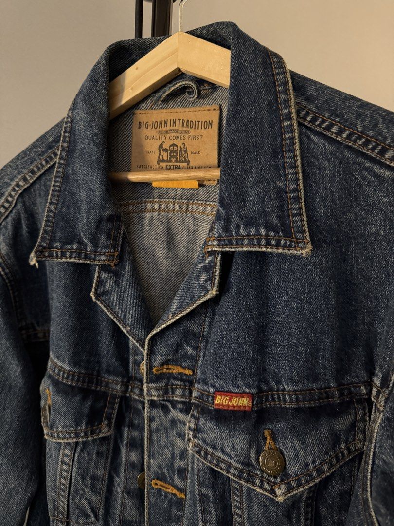 Big John Type 3 Denim Jacket (Category: Coats, Jackets and Outerwear) located in Quezon City. Submitted by nkki11 (Listing ID 1465604375, Image 2). Description: Big John Type 3 denim jacket Medium blue with natural fading Measurements: Shoulder - 18” Pit to pit - 21” Length - 24” Measurements are also posted, kindly check the photos ty.
