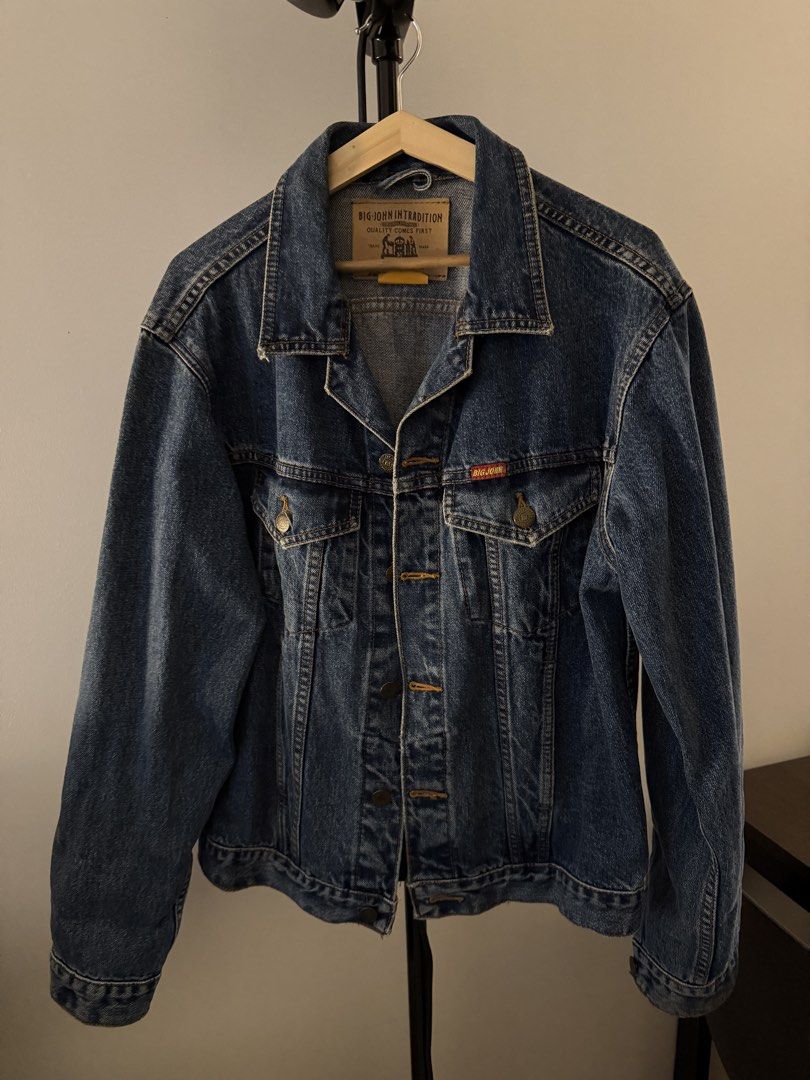 Big John Type 3 Denim Jacket (Category: Coats, Jackets and Outerwear) located in Quezon City. Submitted by nkki11 (Listing ID 1465604375, Image 1). Description: Big John Type 3 denim jacket Medium blue with natural fading Measurements: Shoulder - 18” Pit to pit - 21” Length - 24” Measurements are also posted, kindly check the photos ty.