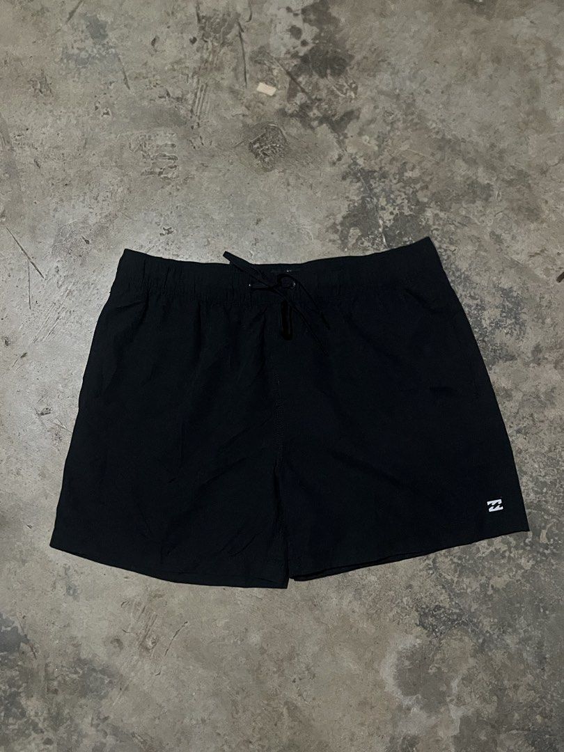 Billabong All Day Layback Board Shorts Black (Category: Swim Trunks & Board Shorts) located in Lapu Lapu. Submitted by vanzfinds_16 (Listing ID 1465689003, Image 1). Description: - Brand: Billabong - Model: All Day Layback Board Shorts - Color: Solid Black - Waistband: Elastic with matching black drawstring - Details: Small white wave logo patch on lower left leg - Material: Eco-friendly recycled fabric (Recycle All Day Layback) - Perfect for: Be