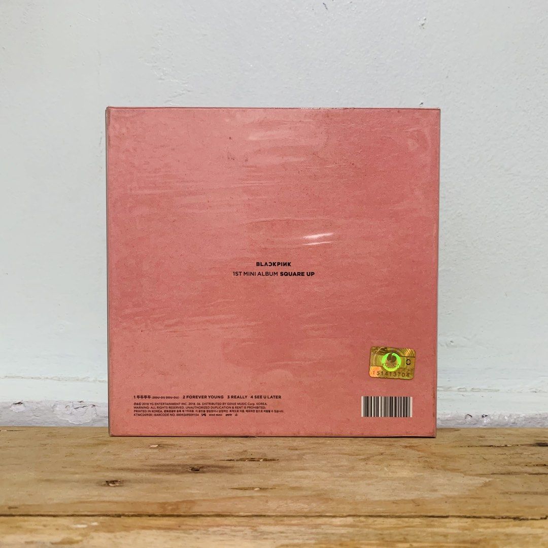 BLACKPINK 1st Mini Album Square Up (Category: CDs & DVDs) located in Caloocan City. Submitted by offthegridfinds (Listing ID 1465757110, Image 2). Description: - Album: BLACKPINK 1st Mini Album 'Square Up' (Pink Version) - Inclusions: Outer sleeve, CD, and photobook - Tracklist: DDU-DU DDU-DU, Forever Young, Really, See U Later - Authenticity: Official release with KOMCA sticker on the back - Included: CD, photobook.