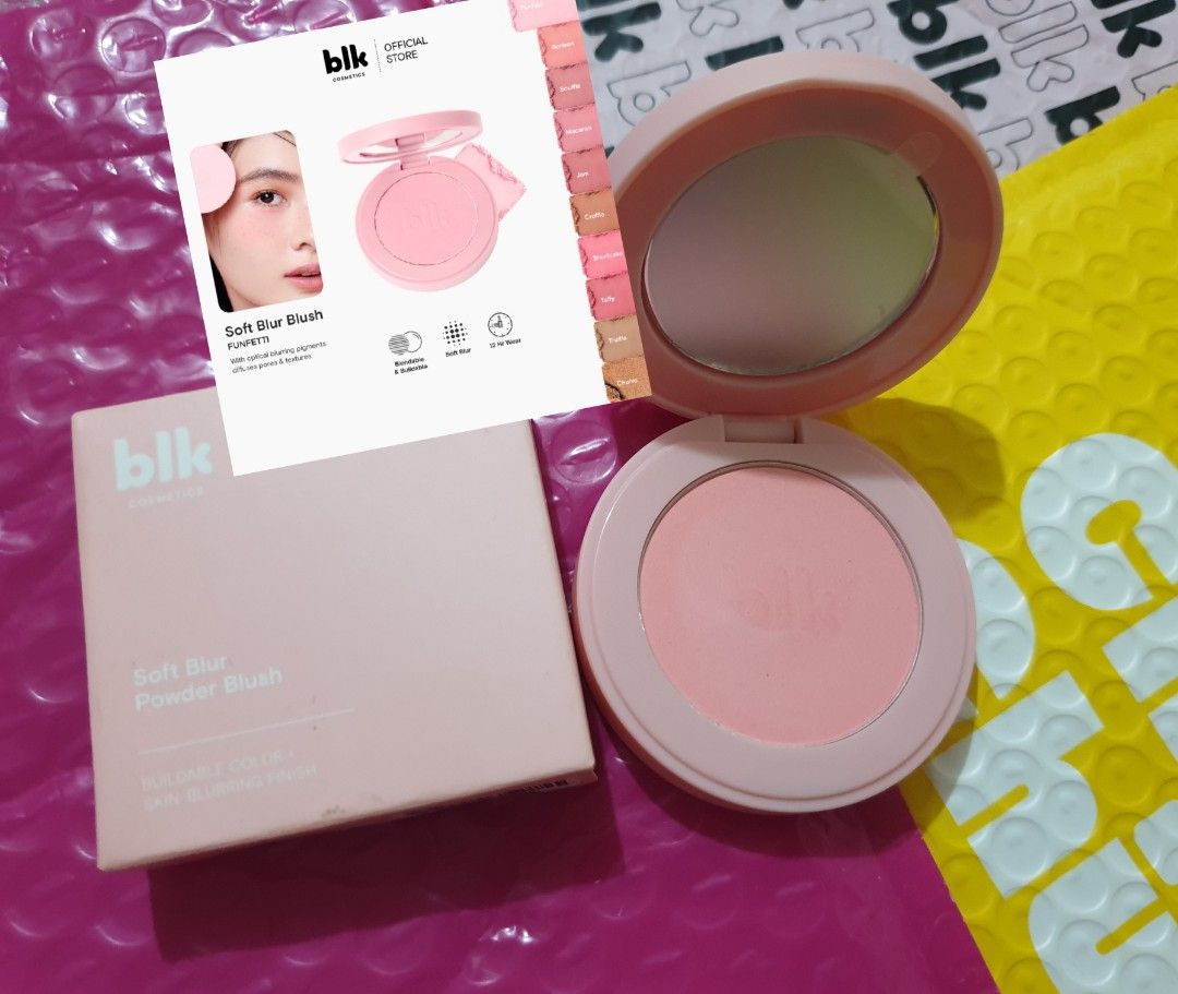 BLK SOFT BLUR BLUSH FUNFETTI (Category: Makeup) located in Mandaluyong City. Submitted by cheesecake_13 (Listing ID 1465654694, Image 1). Description: Tried once. Shade is not for me - Shade : FUNFETTI loc: Mandaluyong City.