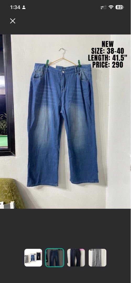 Blue Denim Jeans Size 38-40 (Category: Jeans) located in Indang. Submitted by matilde.sshop (Listing ID 1465622173, Image 1). Description: - Style: Casual straight-leg denim pants with a trendy front-washed finish - Condition: Brand new with tags still attached at the waistband - Fit: Waist fits size 38 to 40 - Length: 41.5 inches total length - Status: Unworn and ready to ship!.