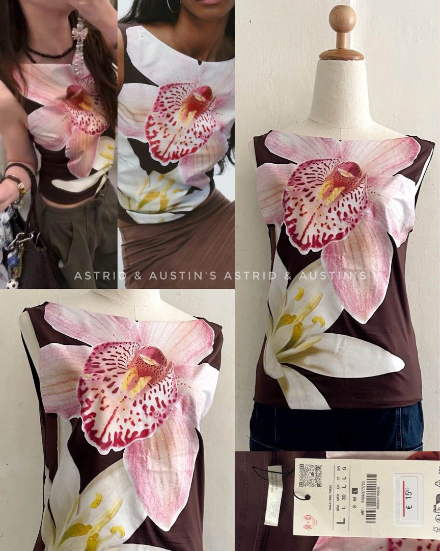 BNWT ZARA floral top (Category: Others Tops) located in Dasmarinas. Submitted by allisongrey1323 (Listing ID 1465651188, Image 1). Description: BNWT ZARA floral top Large on tag price: 950.