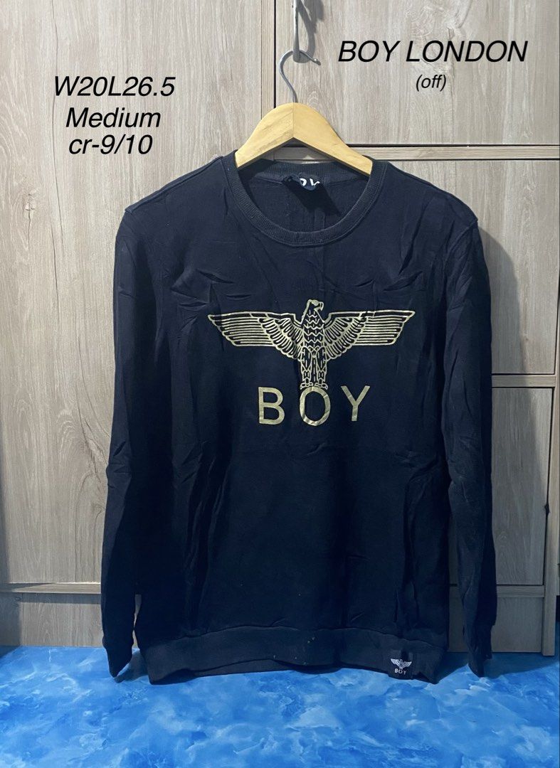 Boy london crewneck (Category: Coats, Jackets and Outerwear) located in Binan City. Submitted by rnj_affordable (Listing ID 1465707951, Image 1). Description: issue stain sa sleev needwash .