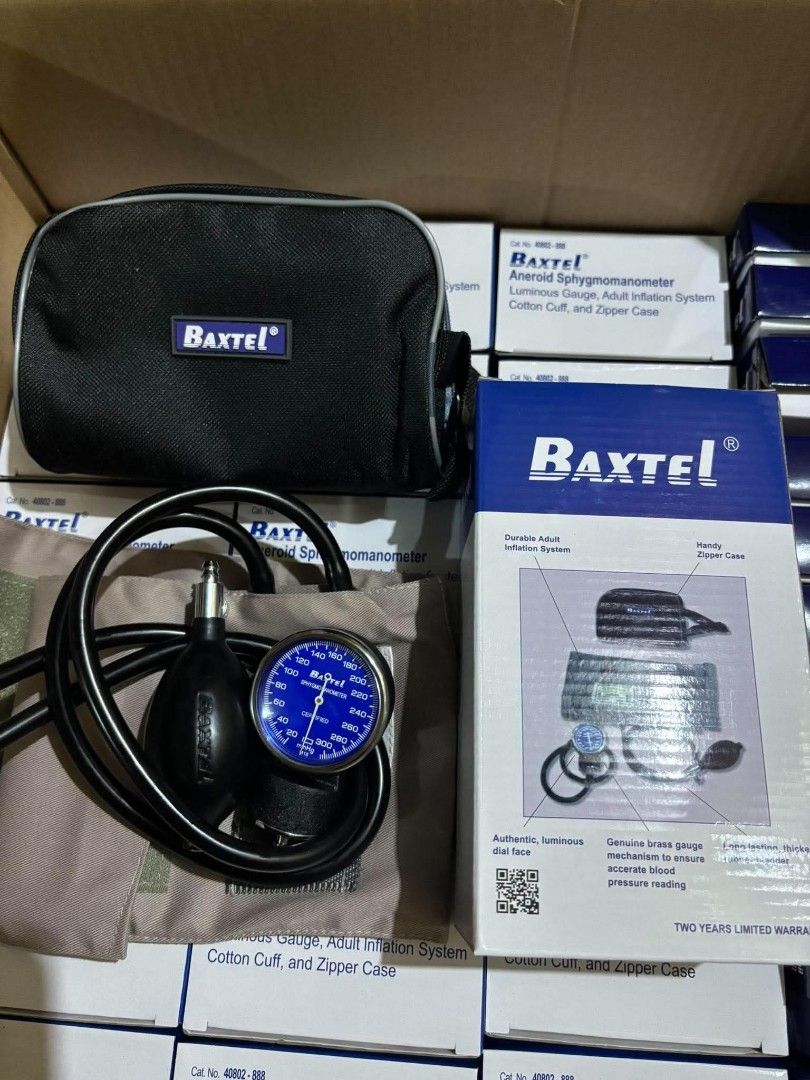 BP BAXTEL MANUAL (Category: Medical Supplies & Tools) located in Manila. Submitted by jodilynmed (Listing ID 1465714114, Image 1). Description: SPHYGMOMANOMETER WITH STETHOSCOPE COMPLETE SET READY TO USE BRANDNEW COD GCASH PICK UP DELIVER.