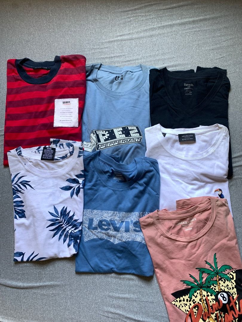 BRANDED PRE-OWNED SHIRTS FOR SALE (Category: Tshirts & Polo Shirts ) located in La Trinidad. Submitted by mystic.grant (Listing ID 1465592961, Image 1). Description: - everything is pre owned (levis never been used) - see attached pictures for price and sizes - Color may vary due to lighting - All needs wash (pre-owned) - Loc: Baguio/ La Trinidad - MOP: gcash/bank transfer -MOD: jnt.