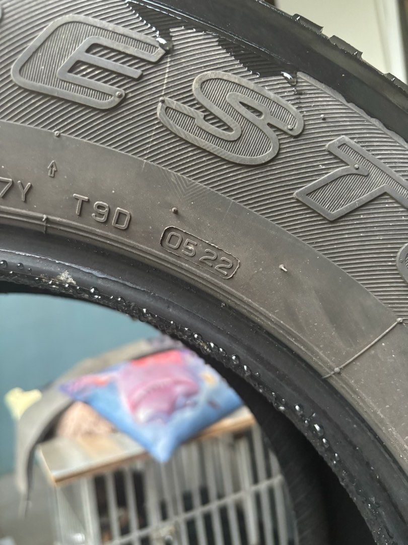 Bridgestone Dueler 265/65 R17 (Category: Mags and Tires) located in Taytay. Submitted by earlgotgame (Listing ID 1465635401, Image 3). Description: 2022 prod. good condition (3 pcs) 2016 prod. pang tayo condition (1 pc).