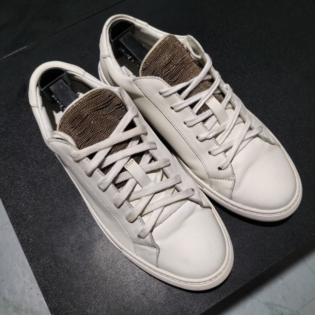 Brunello Cucinelli White Sneakers (Category: Sneakers) located in Aloran. Submitted by thrift_hunter73 (Listing ID 1465680853, Image 2). Description: Brunello Cucinelli White Sneakers.