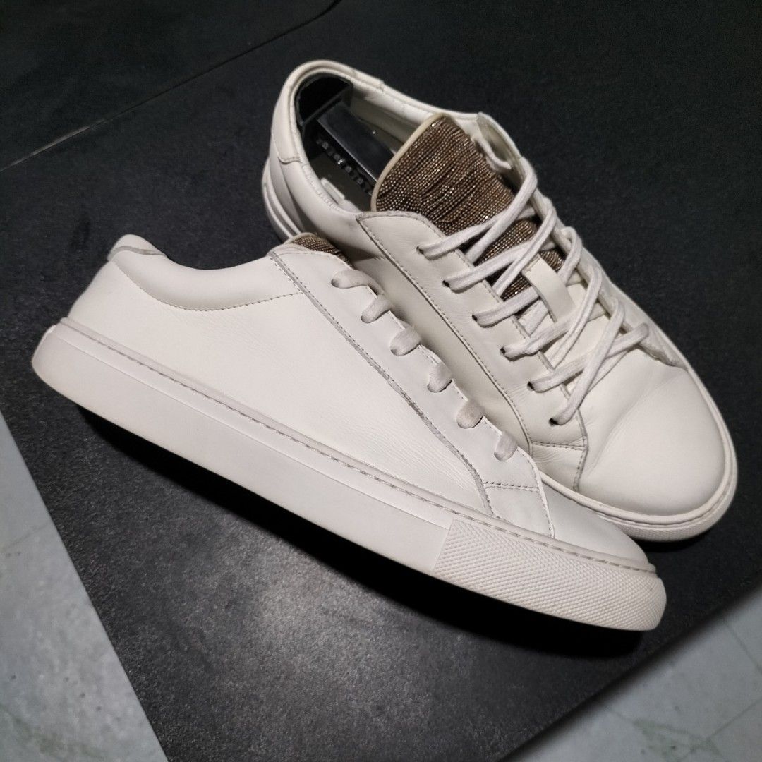 Brunello Cucinelli White Sneakers (Category: Sneakers) located in Aloran. Submitted by thrift_hunter73 (Listing ID 1465680853, Image 1). Description: Brunello Cucinelli White Sneakers.
