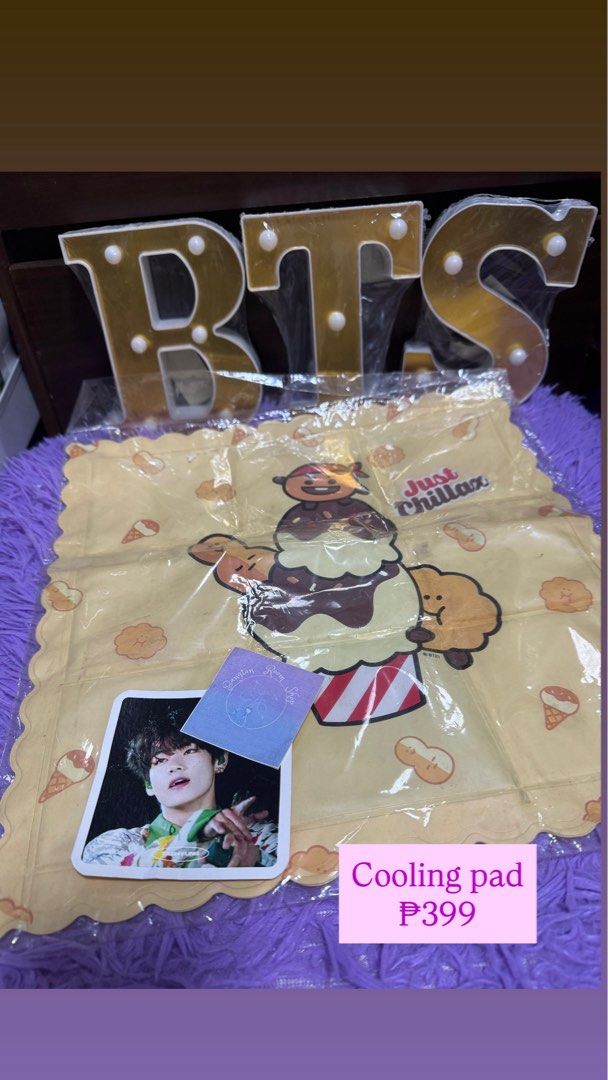 Bt21 Shooky cooling mat (Category: K-Wave Merchandise) located in Pasig City. Submitted by queenv18 (Listing ID 1465597536, Image 1). Description: Onhand items in PH ready to ship merch are directly shipped from korea / taiwan / japan / us 101% legit Brandnew Plus sf .