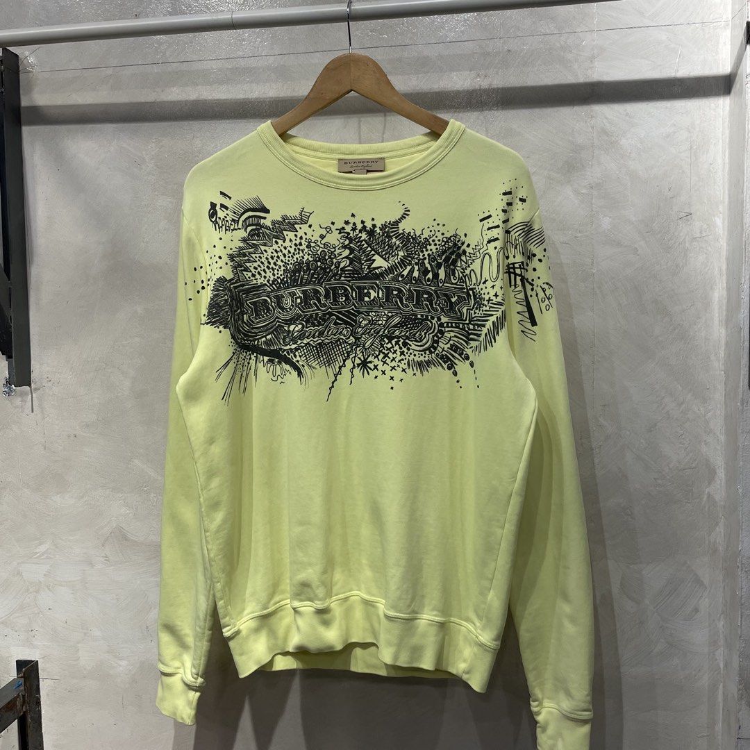 Burberry sauer doodle print logo Crew Neck (Category: Activewear) located in Manila. Submitted by walter_wt (Listing ID 1465665990, Image 1). Description: Burberry sauer doodle print logo neon sweatshirt Size- Medium Dimension- Length- 28 Width- 22 Sleeve length- 27 Condition- 9.5/10 .