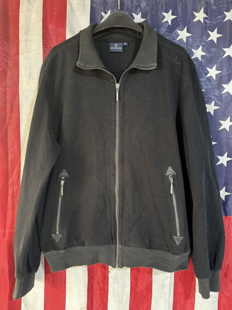Buzz RICKSON bomber jacket (Category: Coats, Jackets and Outerwear) located in Cebu City. Submitted by etnaner (Listing ID 1465629308, Image 1). Description: Buzz RICKSON Bomber jacket Size: Medium on tag Leather trims on pockets Normal fading Over all in good condition .