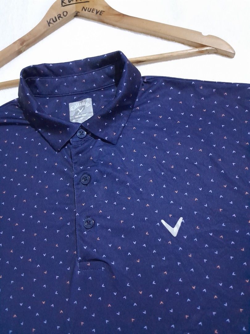 Callaway (Category: Tshirts & Polo Shirts ) located in Lucena. Submitted by kuronueve0909 (Listing ID 1465698703, Image 3). Description: Callaway Size: large fit's Width: 22.5 Length: 30 Color: navyblue Price: ₱1,150 No issue ✅️ Ready to wear ✅️.
