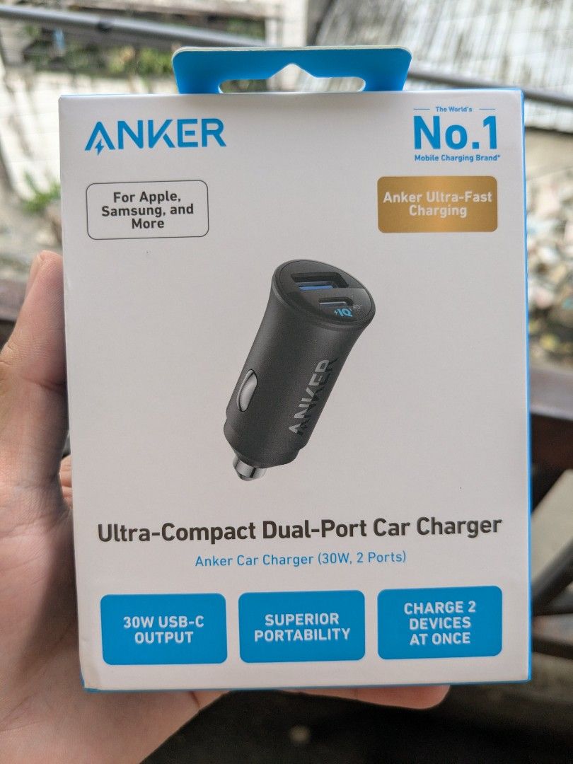 Car Adapter Charger USB C TYPE C 30W ANKER (Category: Chargers) located in Quezon City. Submitted by joewack (Listing ID 1465663353, Image 1). Description: Car Adapter Charger USB C TYPE C 30W ANKER original brand new sealed loc Quezon City shipping Lalamove Grab LBC cod/gcash/maya.